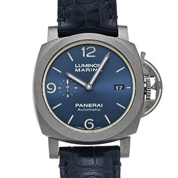 パネライ ルミノールマリーナ 70th PAM01117 ブルー メンズ 時計 【中古】【wristwatch】