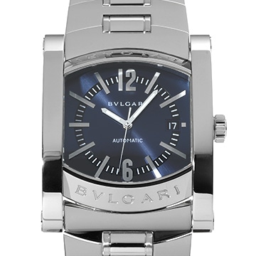 ブルガリ アショーマ 48 mm AA48S ブルーグレー メンズ 時計 【中古】【wristwatch】
