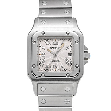 カルティエ サントス ガルベ LM W20040D6 シルバー メンズ 時計 【中古】【wristwatch】