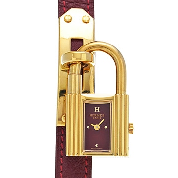 エルメス ケリーウォッチ KE1.201 レッド レディース 時計 【中古】【wristwatch】