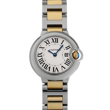 カルティエ バロンブルー ドゥ カルティエ 28mm W69007Z3 シルバー レディース 時計 【中古】【wristwatch】