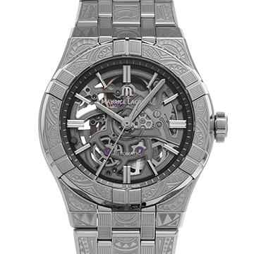 モーリス ラクロア アイコン スケルトン アーバン トリビュート AI6007-SS009-030-1 ダークグレー メンズ 時計 【中古】【wristwatch】