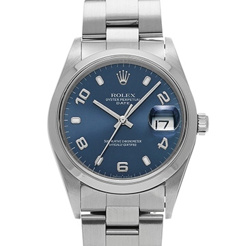 ロレックス オイスターパーペチュアル デイト 15200 ブルー メンズ 時計 【中古】【wristwatch】
