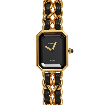 シャネル プルミエール M H0001 ブラック レディース 時計 【中古】【wristwatch】