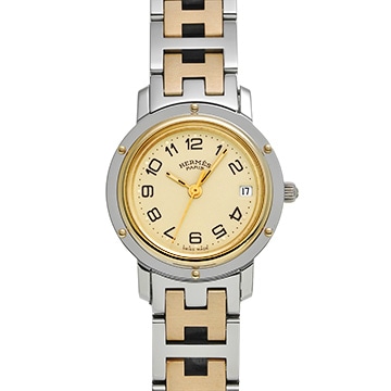 エルメス クリッパー CL4.220 アイボリー レディース 時計 【中古】【wristwatch】