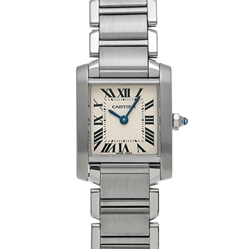 カルティエ タンクフランセーズ SM W51008Q3 シルバー レディース 時計 【中古】【wristwatch】