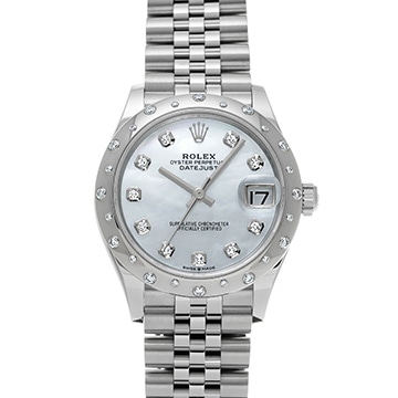 ロレックス デイトジャスト 31 278344RBR ホワイトシェル/ダイヤモンド ユニセックス 時計 【中古】【wristwatch】