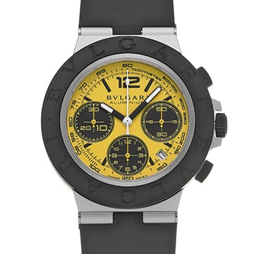 ブルガリ アルミニウム グランツーリスモ 限定モデル 104006 イエロー メンズ 時計 【中古】【wristwatch】