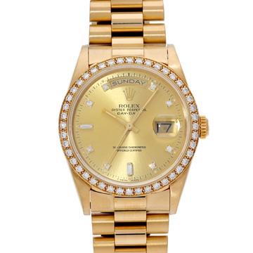 ロレックス デイデイト 18348A シャンパン/ダイヤモンド メンズ 時計 【中古】【wristwatch】
