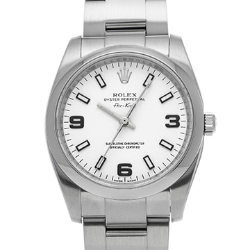 ロレックス オイスターパーペチュアル エアキング 114200 ホワイト メンズ 時計 【中古】【wristwatch】