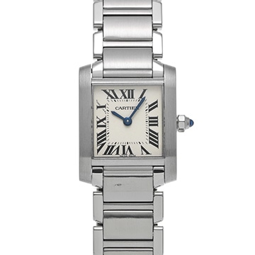 カルティエ タンクフランセーズ SM W51008Q3 シルバー レディース 時計 【中古】【wristwatch】