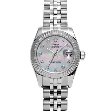 ロレックス デイトジャスト 179174NA ホワイトシェル レディース 時計 【中古】【wristwatch】