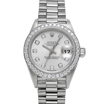 ロレックス デイトジャスト 69136G シルバー/ダイヤモンド レディース 時計 【中古】【wristwatch】