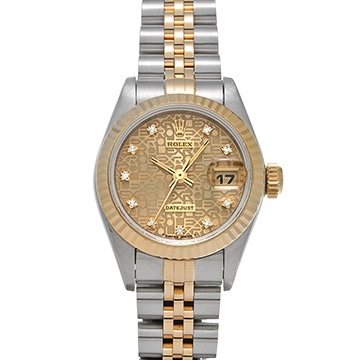 ロレックス デイトジャスト 69173G シャンパンコンピュータ/ダイヤモンド レディース 時計 【中古】【wristwatch】