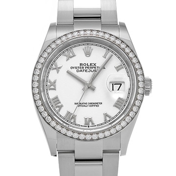 ロレックス デイトジャスト 36 126284RBR ホワイト メンズ 時計 【中古】【wristwatch】