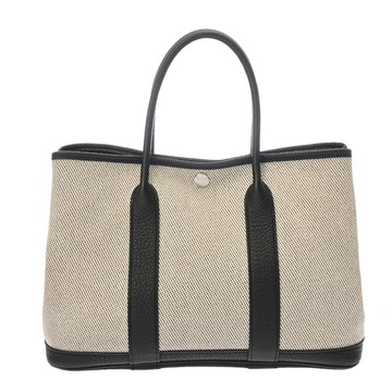 エルメス ガーデンパーティ TPM エクリュ/ブラック トワルアッシュ/ネゴンダ レディース バッグ 【中古】【bag】