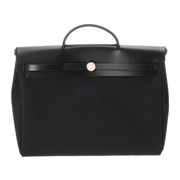 エルメス エールバッグ メッセンジャー 39 ブラック トワルミリタリー/ヴァッシュハンター ユニセックス バッグ 【中古】【bag】