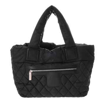 シャネル コココクーン トートPM ブラック A48610 ナイロン レディース バッグ 【中古】【bag】