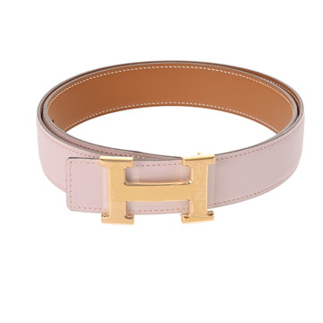 エルメス ベルトバックル＆リバーシブルベルト #90 ローズドラジェ/ゴールド ヴォースイフト メンズ 【中古】【other】
