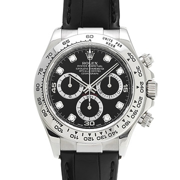 ロレックス コスモグラフ デイトナ 116519G ブラック/ダイヤモンド メンズ 時計 【中古】【wristwatch】