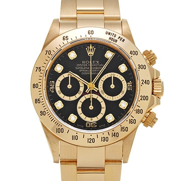 ロレックス コスモグラフ デイトナ 16528G ブラック/ダイヤモンド メンズ 時計 【中古】【wristwatch】