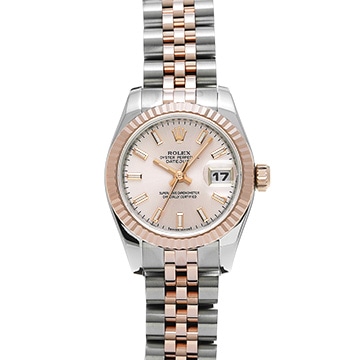 ロレックス デイトジャスト 179171 ピンク レディース 時計 【中古】【wristwatch】