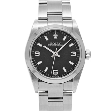 ロレックス オイスターパーペチュアル 31 77080 ブラック ユニセックス 時計 【中古】【wristwatch】