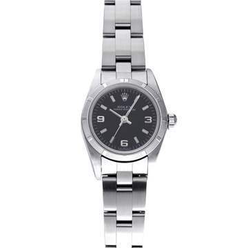 ロレックス オイスターパーペチュアル 76030 ブラック レディース 時計 【中古】【wristwatch】