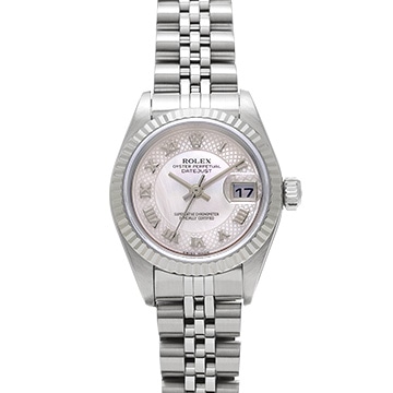 ロレックス デイトジャスト 79174NRD ピンクシェル レディース 時計 【中古】【wristwatch】