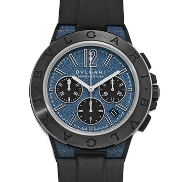 ブルガリ ディアゴノ マグネシウム クロノグラフ DG42SMCCH ブルー メンズ 時計 【中古】【wristwatch】