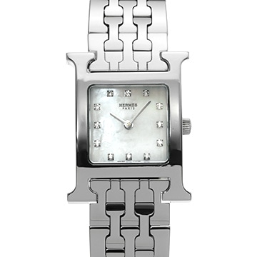 エルメス Hウォッチ HH1.210.283/4804 ホワイトシェル/ダイヤモンド レディース 時計 【中古】【wristwatch】