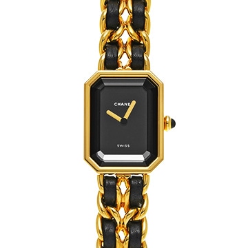 シャネル プルミエール M H0001 ブラック レディース 時計 【中古】【wristwatch】