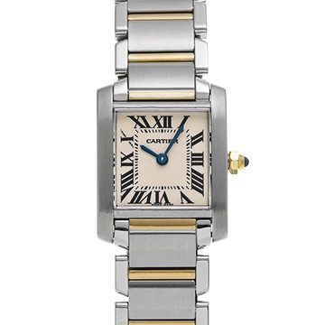 カルティエ タンク フランセーズ SM W51007Q4 シルバー レディース 時計 【中古】【wristwatch】