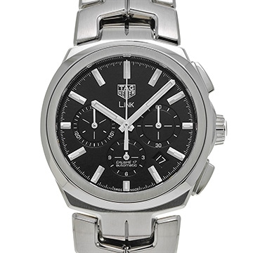 タグ ホイヤー リンク キャリバー17 クロノグラフ CBC2110.BA0603 ブラック メンズ 時計 【中古】【wristwatch】