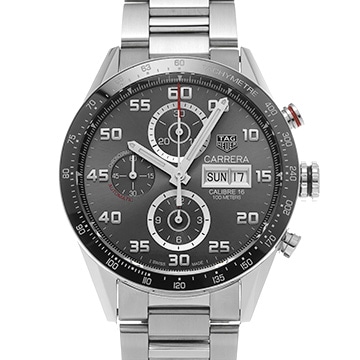 タグ ホイヤー カレラ キャリバー16 クロノグラフ デイデイト CV2A1U.BA0738 グレー メンズ 時計 【中古】【wristwatch】