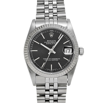 ロレックス デイトジャスト 68274 ブラック ユニセックス 時計 【中古】【wristwatch】