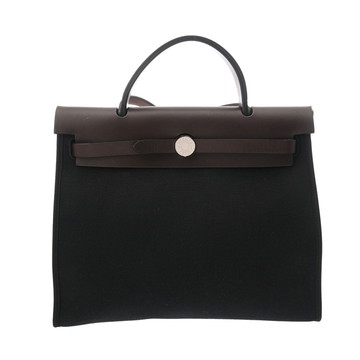 エルメス エールバッグ ジップPM ハバナ/ブラック ヴァッシュハンター/トワルオフィシエ レディース バッグ 【中古】【bag】