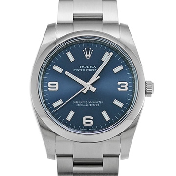 ロレックス エアキング 114200 ブルー メンズ 時計 【中古】【wristwatch】