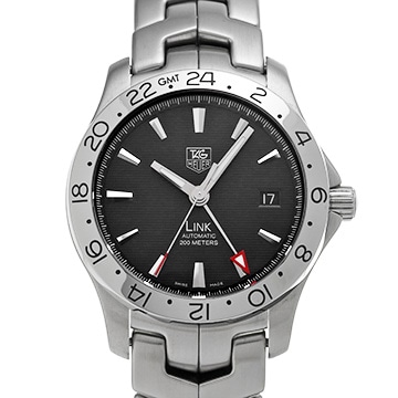 タグ ホイヤー リンク GMT WJF2116.BA0570 ブラック メンズ 時計 【中古】【wristwatch】