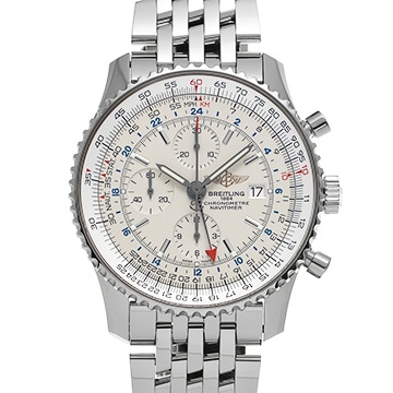 ブライトリング ナビタイマー ワールド A2432212/G571 シルバー メンズ 時計 【中古】【wristwatch】