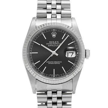 ロレックス デイトジャスト 16234 ブラック メンズ 時計 【中古】【wristwatch】