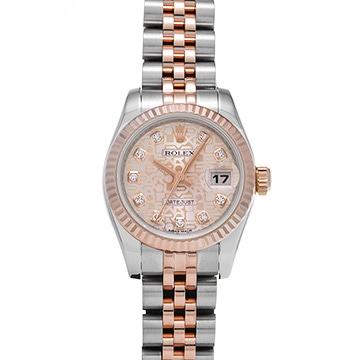 ロレックス デイトジャスト 179171G ピンクコンピュータ/ダイヤモンド レディース 時計 【中古】【wristwatch】