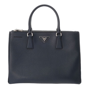 プラダ 2wayトートバッグ ブルー サフィアーノレザー レディース バッグ 【中古】【bag】