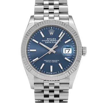 ロレックス デイトジャスト 36 126234 ブライトブルー メンズ 時計 【中古】【wristwatch】