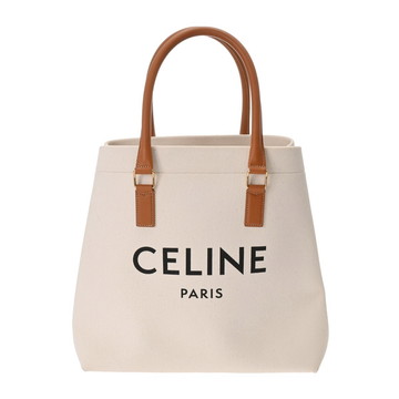 セリーヌ ホリゾンタル カバ ナチュラル/タン 192162BNZ キャンバス/カーフ レディース バッグ 【中古】【bag】