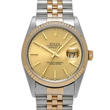 ロレックス デイトジャスト 16233 シャンパン メンズ 時計 【中古】【wristwatch】