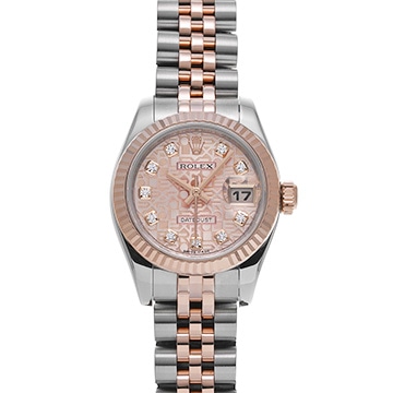 ロレックス デイトジャスト 179171G ピンクコンピュータ/ダイヤモンド レディース 時計 【中古】【wristwatch】