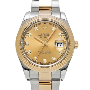 ロレックス デイトジャストII 116333G シャンパン/ダイヤモンド メンズ 時計 【中古】【wristwatch】