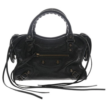 バレンシアガ クラシックミニシティ ブラック 300295.1000 レザー レディース バッグ 【中古】【bag】