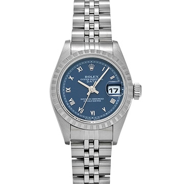ロレックス オイスターパーペチュアル デイト 69240 ブルー レディース 時計 【中古】【wristwatch】